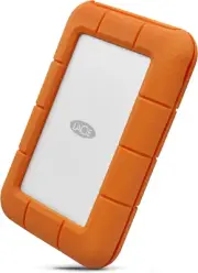 Lacie Rugged USB-C, 5TB, Portable External Hard Drive, Drop, Shock, Dust, Rain R