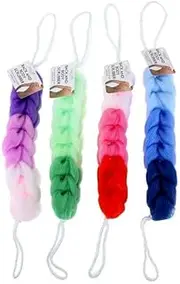[4PCE] Swosh Back & Body Scrubbing Loofahs Double Ended String Handles - 30cm