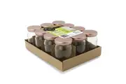 12PK Verona Glass Lemon & Lime Jar 150ml Rose Gold Lid Kitchen Storage Container