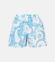[Etro] Etro Paisley cotton and silk shorts AU 16 blue