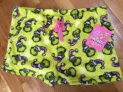 THE GRINCH Pajama Sleep Lounge Shorts Women’s SZ Large Fleece~Dr Seuss Plush NWT