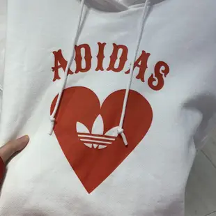 愛迪達 ADIDAS 三葉草 女連帽T桖 白FH8566黑FH8565 大學TEE 長袖T桖情侶裝外套/澤米