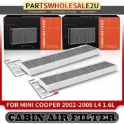 2x Activated Carbon Cabin Air Filter for Mini Cooper 2002-2008 2002-2008 L4 1.6L (for: Mini)