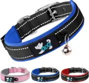 Nylon Dog Collar, Pet Dog Reflective Collar, Ultra Soft Neoprene Padded, Adjusta