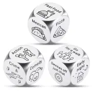 Anniversary for Men Women Engagement Gifts for 3 Food Movie Activity Dice
