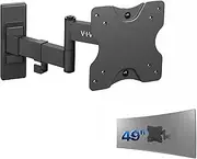 VIVO Full Motion Wall Mount for Up to 27 Inch LCD Led Tv and Computer Monitor Screens, Tilt and Swivel Bracket with Max 100X100mm Vesa (Mount-Vw01M)