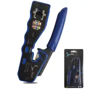 RJ45 Pass Through Crimping Tool for Network Cat6 Cat5-All in One RJ45 Crimper