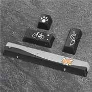 DIY Universal Black Dog Pattern Keys for Keyboards, Space + ESC + Enter + Numeric Keypad Enter Key, Mechanical Keypad Decoration Keycaps Kit, Black(Little Black Dog 4 Keys)