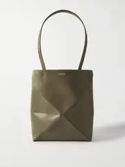 [LOEWE] LOEWE - Puzzle Fold Convertible Medium Leather Tote - Dark green - One size One size Green