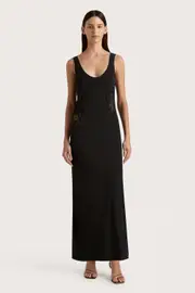 Biarritz Singlet Maxi Dress Black