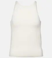 [Max Mara] Max Mara Alfeo wool-blend top UK 14 neutrals