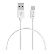 Verbatim Charge & Sync Lightning Cable 1m - White--Lightning to USB A (>66580) (LS)