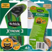 Schick Xtreme 3 Sensitive Men's Razors, 4 Razors|FREE SHIPPING AU