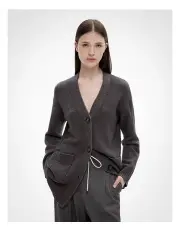 [Witchery] Slouch Cardigan in Charcoal Melange