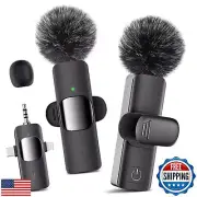 YFIXQNSU Professional Cordless Wireless Lavalier Microphone - Wireless Microp
