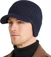 [OZ SMART Australia] Beanie Skull Cap with Ear-Muff Pads, Winter Cap Beanie Men Hat, Women Snow Hats, Thermal Fleece Wool Warm Ski Cap for Cold Weather, Heat Retention for Men, Women & Kids