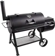 Oklahoma Joe's Longhorn Offset Smoker: Charcoal, Black/Silver, Stainless Steel, Neutral