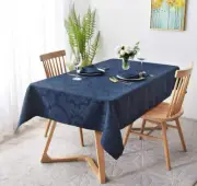 NEW~PHOENIX Maxmill Jacquard Table Cloth Rectangle 60"X84" Navy Blue