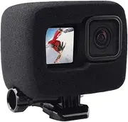 MEKNIC Windscreen Windslayer Cover Housing Frame Case for Gopro Hero 9 Hero 10 Hero 11 12 Black Foam Wind Noise Reduction Sponge Video Muffler Housing Windproof Case Accessories for Audio Recording