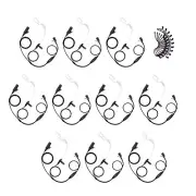 10 Units Clear Tube Earpiece Headset with PTT for Vertex VX-264 VX-354 EVX-534