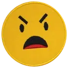 Angry face emoji Embroidered Iron on Sew on Patch For Clothes7cm