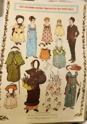 Antique Kate Greenaway Paper Doll Poster, Embossed, 1980’s, VTG