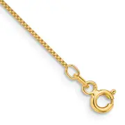 14K Yellow Gold 10 Inch .7mm Box With Spring Ring Clasp Anklet