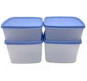 Tupperware Square Round Freezer Safe Containers 400 ml, 800 ml NOS Set of 4