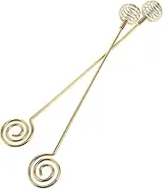 LOPUNER 2Pcs Stainless Steel Honey Dippers Honeycomb Spoon and Drink Stirrer for Honey Jars Coffee and Tea User Friendly and Space Saving Kitchen Tool