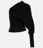 [Rick Owens] Rick Owens Longline cashmere and wool-blend top AU 14 black
