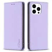 BINFEN COLOR BF18 For iPhone 13 Pro 6.1 inch PU Leather Phone Case Card Slots Folding Stand Cover