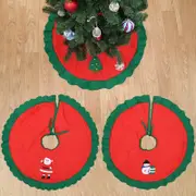 New 90cm 35" Christmas Tree Skirt Felt Floor Decorations Xmas Santa Snowman Gift