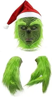 Christmas Costume Props Scary Mask Latex Helmet Adult Masks (Grinch)