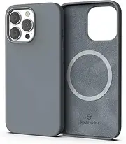 [Sinjimoru] Magnetic Silicone Case for iPhone 13 Mini, Anti-Dust and Compatible with Magsafe, iPhone 13 Mini Silicone Case for MagSafe Lavender