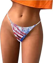 [Generic] Boxers Women Loose Sexy G String Printed Panties Women's T Back Underpants Comfort Soft Low Rise Lace Panties for Women Pack