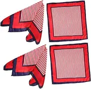 [BESPORTBLE] 4Pcs Ladies Satin Square Scarf Elegant Neck Decor for Women Versatile Accessories for Fashion and Flight Attendant Uniforms Stylish Headband Handbag Decoration