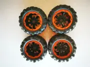 4 PCS Wheel Rim & Tires Remo Hobby 1:10 1:8 Monster truck RC Car 12mm Hub P3978