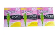 Playtex Sport FlexFit Tampons 360 Regular Absorbency Unscented 18 Ct. (3 Boxes)