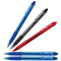 在飛比找家樂福線上購物網優惠-PENTEL WBK417自動原子筆5入-藍3黑1紅1