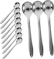YOSADIER 100Pcs Stainless Spoons Tiny Stirring Spoons for Appetizers Desserts and Beverages Dishwasher Safe Unique Design for Home and Restaurant Use