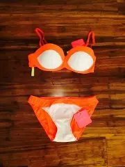 Sass & Bide 2-tone Contour Bra & Brief Set - Bright Orange 12C