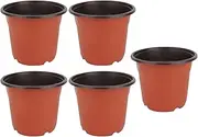 Marsrut 50PCS Plastic Planting Pots, 6 Inch Round Planter Container Pot for Flower Grow Seedlings Nursery Supplies