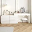Abbive Vanity Table with Stool and Mirror/Dressing Table/White Dresser/Acrylic