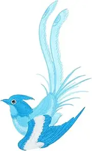 jojofuny Sewing Patch Clothing Accessories Symmetrical Bird Embroidery Applique Patches for DIY Clothing and Crafts Sew Design for Bags and Garments