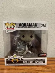 Funko Pop! Aquaman 254 Gamestop Exclusive Black and White DC Collection Jim Lee