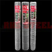 900mm x 13mm x 20m Galvanised Wire Bird Netting Chicken Mesh Garden Roll 6kg