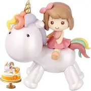 iplusmile Unicorn Cake Decoration Adorable Unicorn Party Topper for Birthday Celebrations Cute Unicorn Ornament for Home Office Decor Present