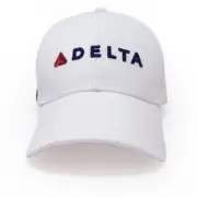 Delta Airlines White Red Blue Embroidered Widget Adjustable Baseball Cap Hat New