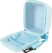 Plyisty Instant Film Camera Case for Polaroid Go, Now, Now+, EVA Protective Case Hard Shell with Adjustable Shoulder Strap, for Film Photos, Camera Data Cables (Blue)