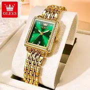 OLEVS Women Quartz Watch Minimalist Fashion Casual Wristwatch Luminous Calendar Waterproof Decoration Stainless Steel Watch